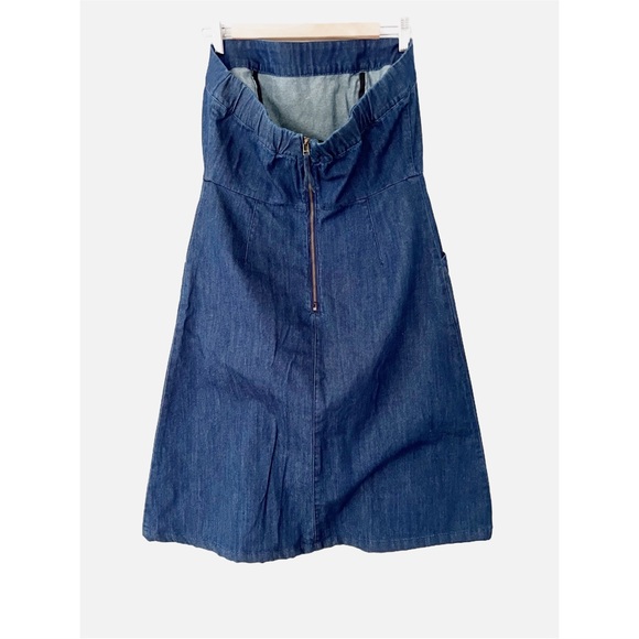 Velvet Heart Dress Strapless Denim Maxi Skirt Pockets NWT Size Large - Picture 5 of 8